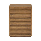 Charlton Ribbed Walnut 2 Drawer Bedside - Walnut by D.I. Designs