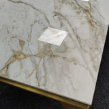 Mayfair 180cm Ceramic Marble & Gold Dining Table-Kitchen & Dining Room Tables-ASR-Belmont Interiors