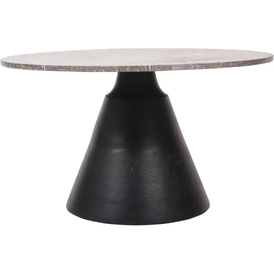 Libra Interiors Clifton II Coffee Table in Charcoal Black and Travertine – Large - Belmont Interiors