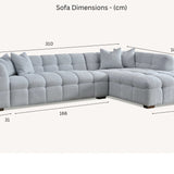 The Bubble Ivory White Boucle Corner Tribeca Premium Sofa Ivory White Boucle Fabric [Pre-order 22/02]