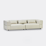 The Bromley Bubble Vanilla Ivory 4 Seater Premium Sofa Boucle Fabric