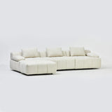 The Bromley Bubble Vanilla Ivory Corner Premium Sofa Boucle Fabric