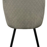 Rose 180º Swivel Dining Chair in Dark Grey with Black Legs