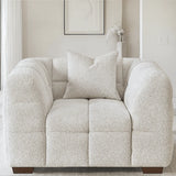 The Tribeca Oatmeal Boucle Armchair Premium Oatmeal Bubble Boucle Fabric [Pre-order 22/02]