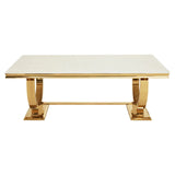 Arianna 180cm Marble & GOLD Legs Dining Table