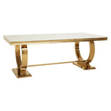 Arianna 180cm Marble & GOLD Legs Dining Table