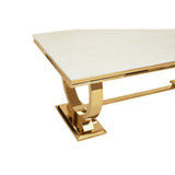 Arianna 180cm Marble & GOLD Legs Dining Table