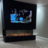 71 Inch HD 2024 Panoramic 3 Sided Glass WiFi Electric Fire HD+ 3D Effect