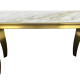 Louis Gold Ceramic Marble 120cm Console Table