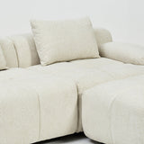 The Bromley Bubble Vanilla Ivory Corner Premium Sofa Boucle Fabric