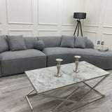 The Pebble Grey Boucle Fabric Premium Sofa