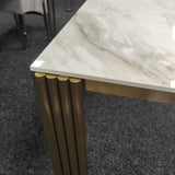 Mayfair 180cm Ceramic Marble & Gold Dining Table-Kitchen & Dining Room Tables-ASR-Belmont Interiors