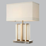 Gage Table Lamp – Antique Brass & White Marble