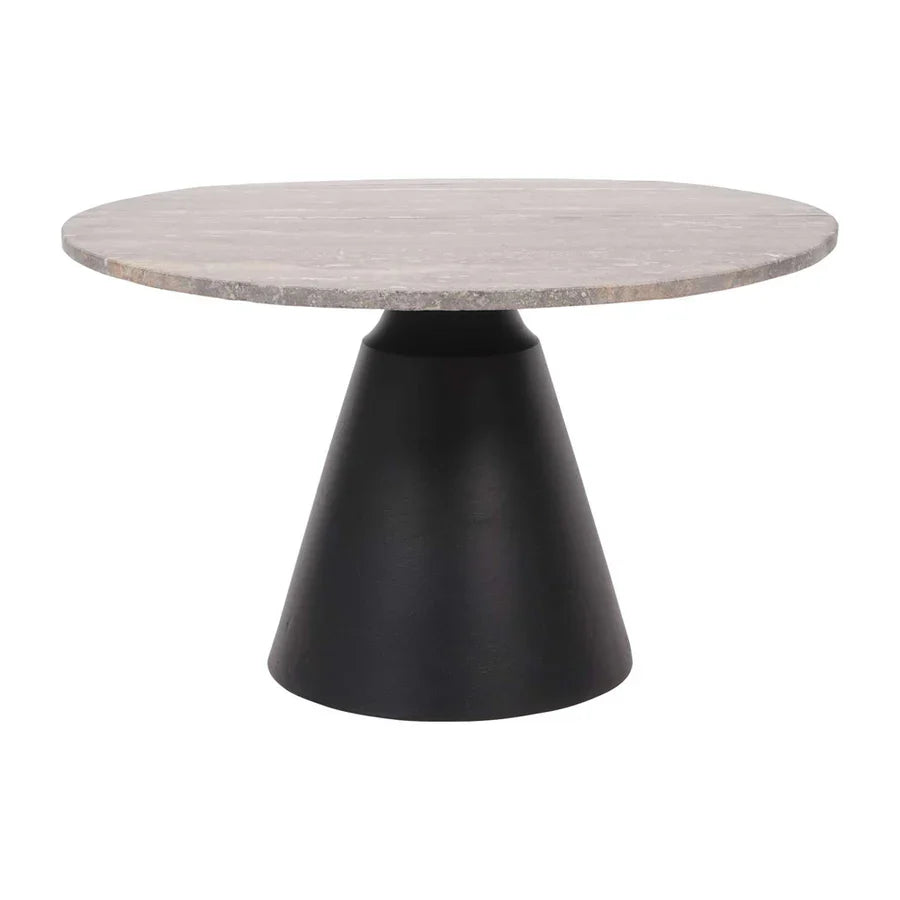 Libra Interiors Clifton II Coffee Table in Charcoal Black and Travertine – Small - Belmont Interiors