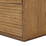 Charlton Ribbed Walnut 6 Drawer Chest of Drawers - Walnut by D.I. Designs