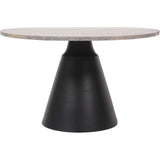 Libra Interiors Clifton II Coffee Table in Charcoal Black and Travertine – Small - Belmont Interiors