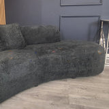 The Miami Black Boucle Premium Sofa Black Boucle Fabric