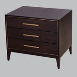 Thorn 3 Drawer Side Table – Chocolate