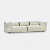 The Bromley Bubble Vanilla Ivory 4 Seater Premium Sofa Boucle Fabric