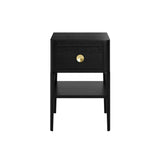 Abberley 1 Drawer Bedside - Black by D.I. Designs