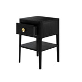 Abberley 1 Drawer Bedside - Black by D.I. Designs