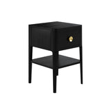 Abberley 1 Drawer Bedside - Black by D.I. Designs