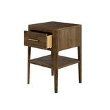 Abberley 1 Drawer Bedside - Brown by D.I. Designs