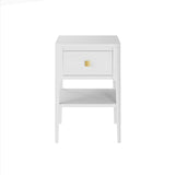 Abberley 1 Drawer Bedside - White by D.I. Designs