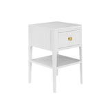 Abberley 1 Drawer Bedside - White by D.I. Designs