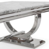 Arianna 130cm White Marble Coffee Table - Belmont Interiors