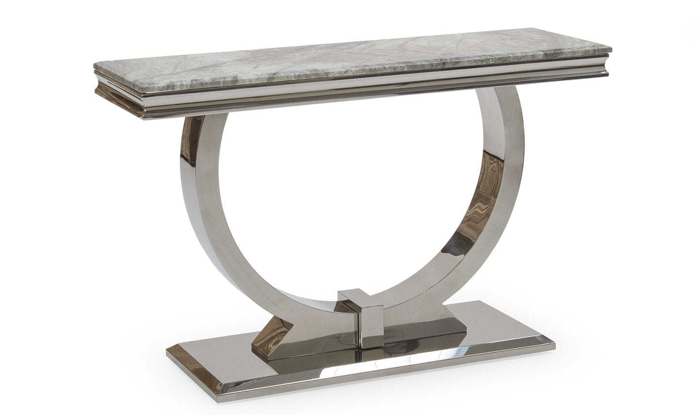 Arianna 120cm White Marble Console Table - Belmont Interiors