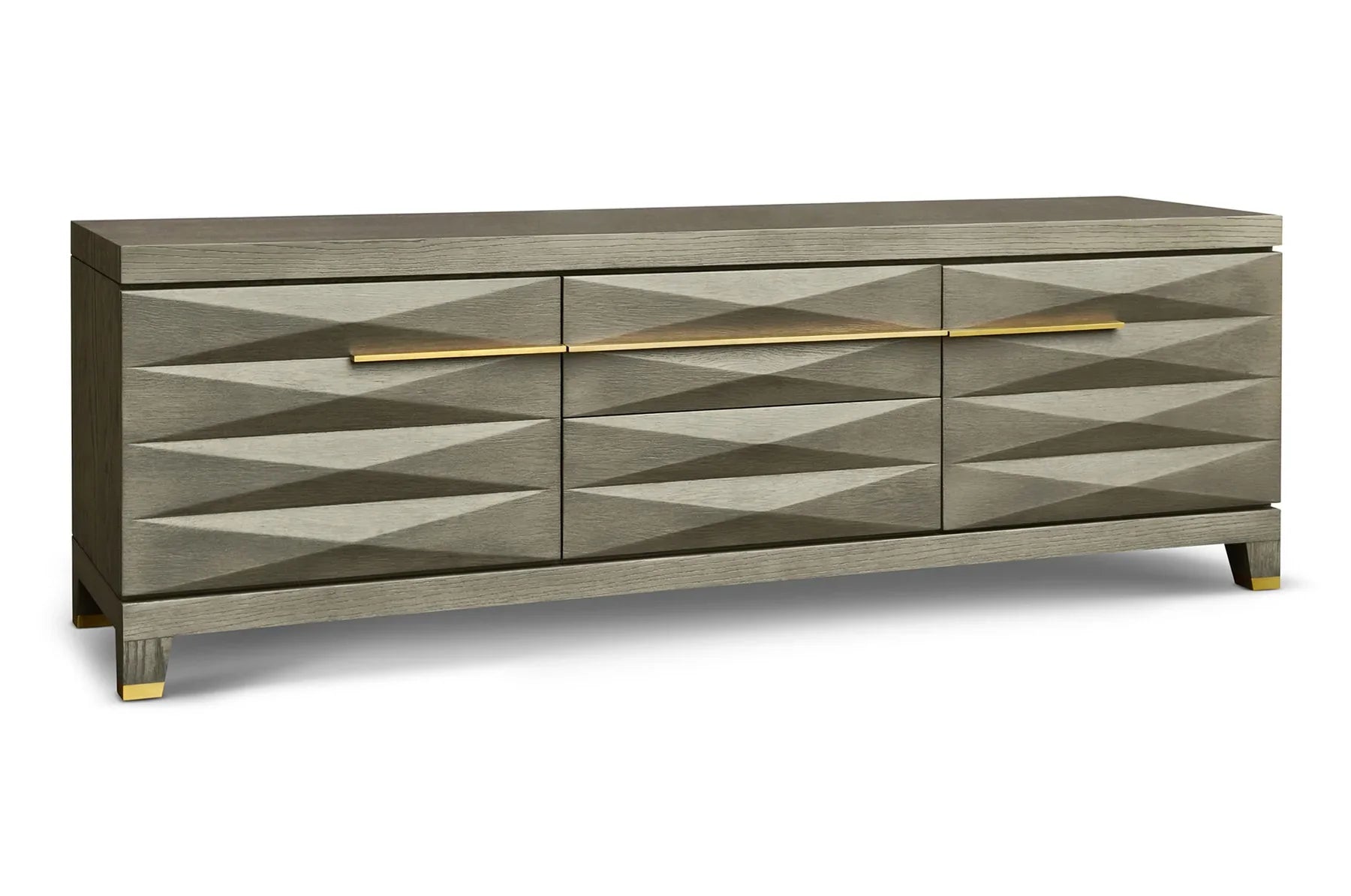 Cassis Media Unit with Gold Handles-Esme Furnishings