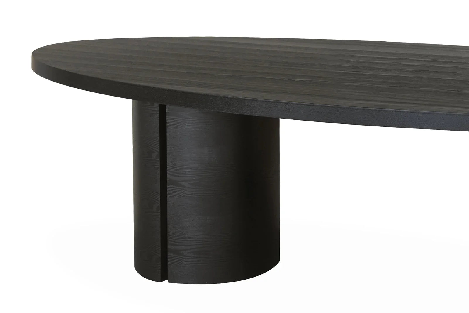 Lugano Textured Dark Oak Dining Table-Esme Furnishings