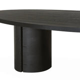 Lugano Textured Dark Oak Dining Table-Esme Furnishings