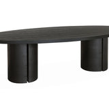 Lugano Textured Dark Oak Dining Table-Esme Furnishings