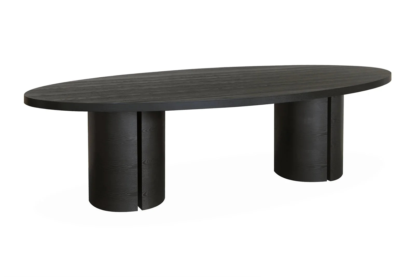 Lugano Textured Dark Oak Dining Table-Esme Furnishings