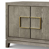 Lucca 4-Door Sideboard in Textured Grey/Taupe Coloured Oak Veneer-Esme Furnishings