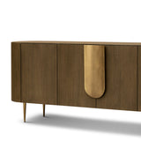 Berkeley Designs Napa 4 Door Sideboard Caramel Oak & Bronze