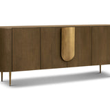 Berkeley Designs Napa 4 Door Sideboard Caramel Oak & Bronze