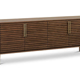 Paris Natural Walnut Sideboard with Gold Brass Handles-Esme Furnishings