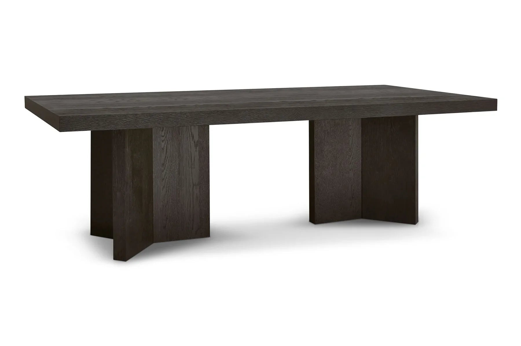 Sorrento Modern Design 10-Seater Dining Table in Textured Dark Oak Veneer-Esme Furnishings