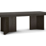 Sorrento Modern Design 10-Seater Dining Table in Textured Dark Oak Veneer-Esme Furnishings