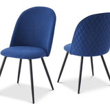 Berkeley Designs Soho Dining Chair in Blue Velvet – Set of 2