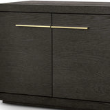 Sorrento 4-Door Sideboard In A Dark Oak Veneer With Gold Handles-Esme Furnishings