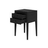 Radford Bedside - 2 Drawer - Black by D.I. Designs