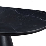 Blanco 200cm Oval Black Ceramic Sintered Marble Dining Table