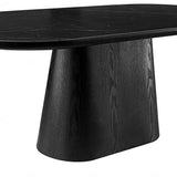 Blanco 200cm Oval Black Ceramic Sintered Marble Dining Table