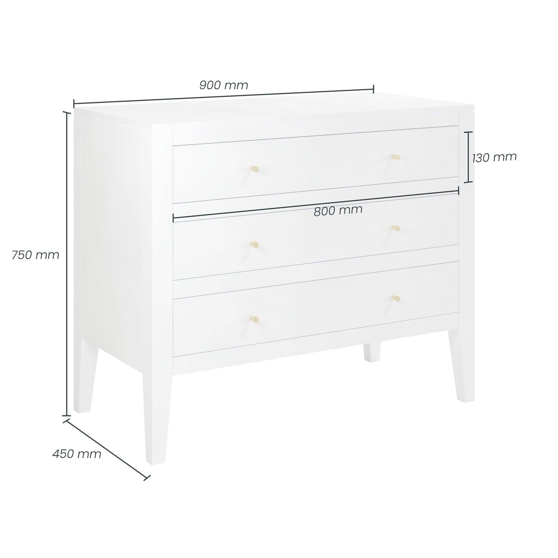 Alton Chest of Drawers White DI Designs-Esme Furnishings