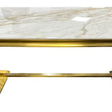 Arianna 200CM Gold Marble Dining Table + Gold Lion Knocker Dining Chairs