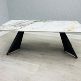 Chicago Cream & Gold Ceramic Coffee Table